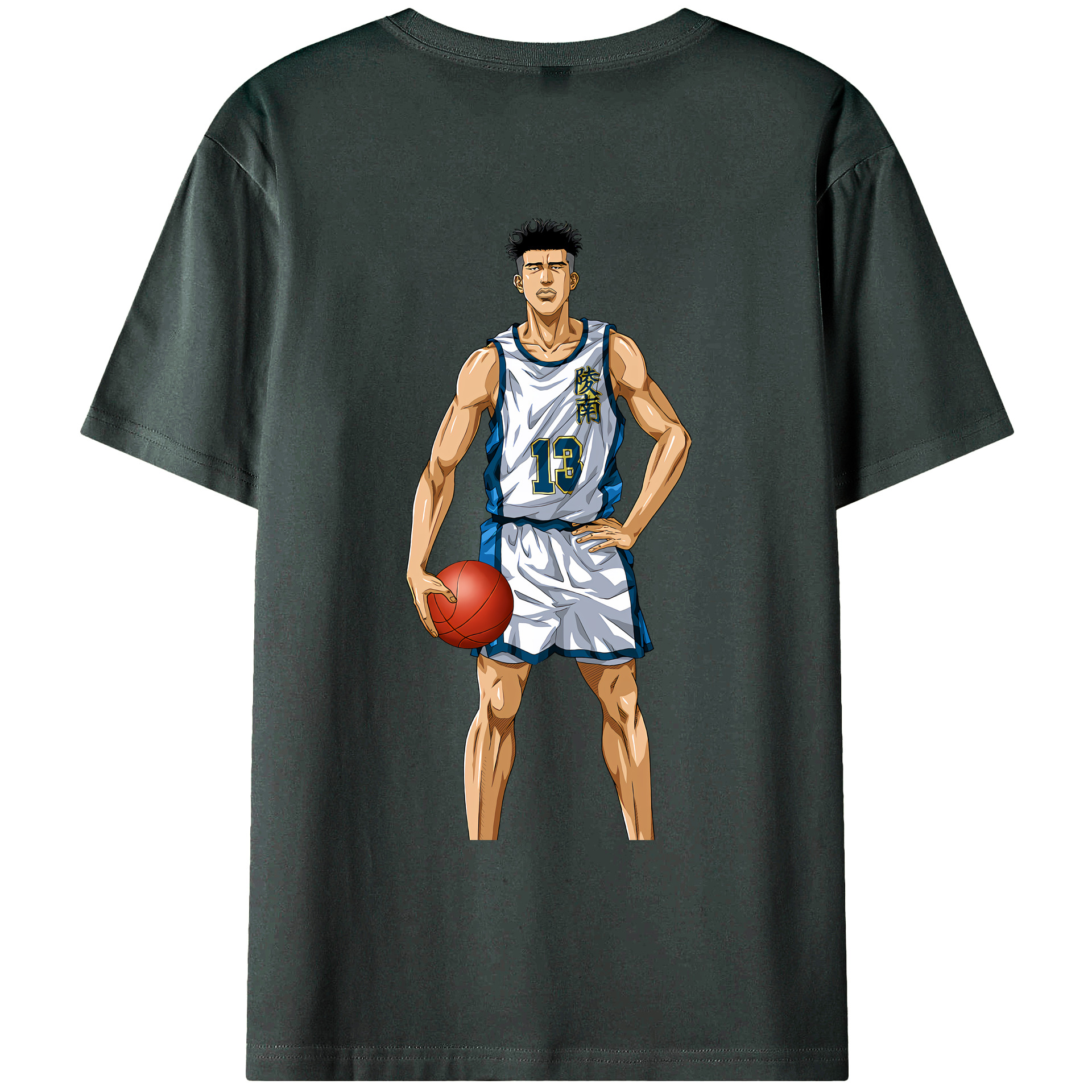 （画像用） SLAM DUNK／スラムダンク 綿100％ メンズ半袖Tシャツ（バックプリント） 通気性